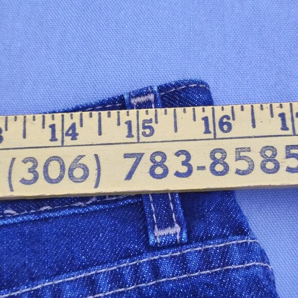 Denver Hayes jeans women's size (14) 32/30 ink blue straight leg modified waist - Picture 10 of 14